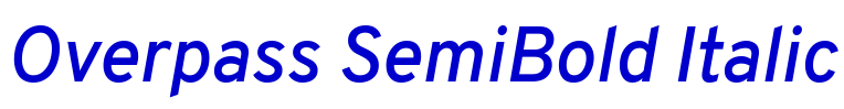 Overpass SemiBold Italic font